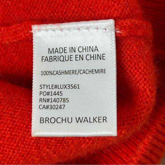 Brochu Walker Cashmere Moni Vee V Neck Sweater in Regatta Red XS - Picture 10 of 11